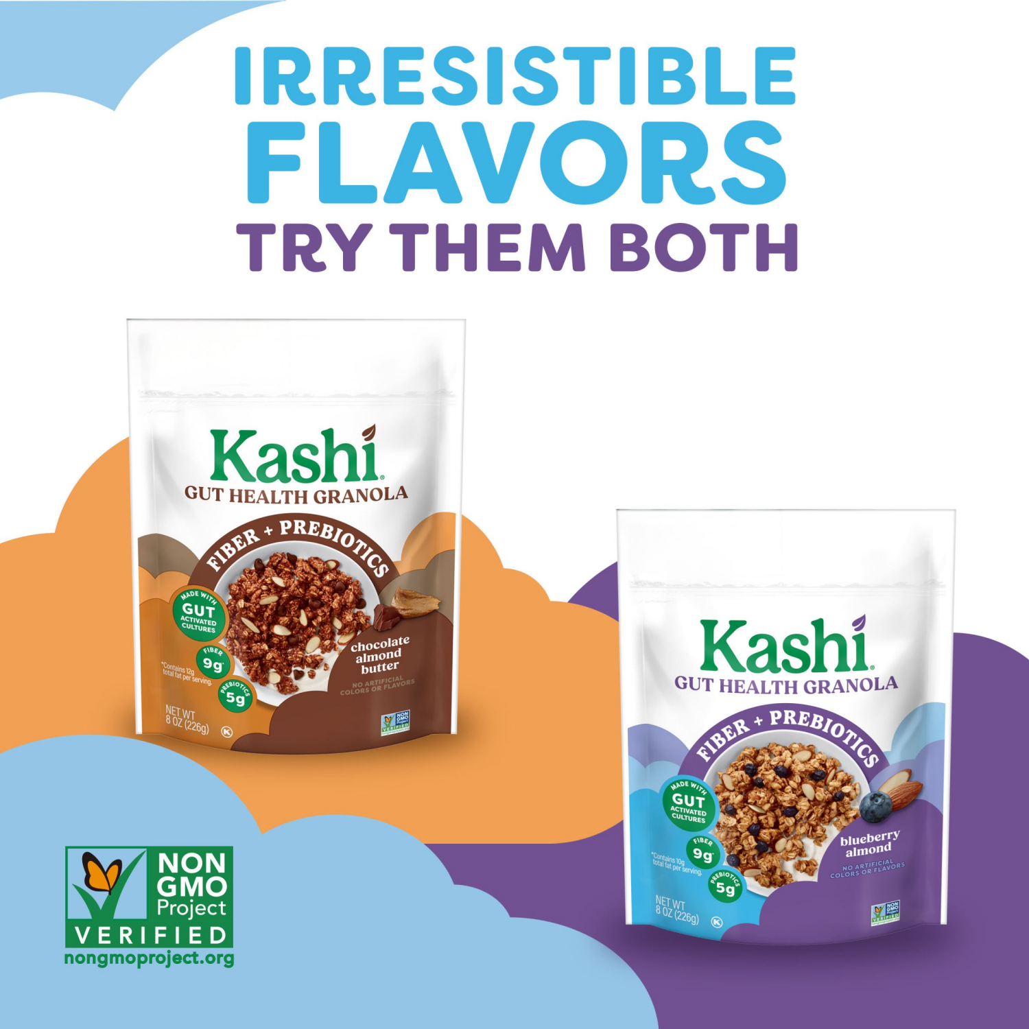 slide 2 of 8, Kashi Blueberry Almond Gut Health Granola, 8 oz