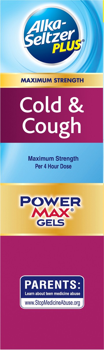 slide 2 of 8, Alka-Seltzer Cold & Cough Powermax Gels, 24 ct