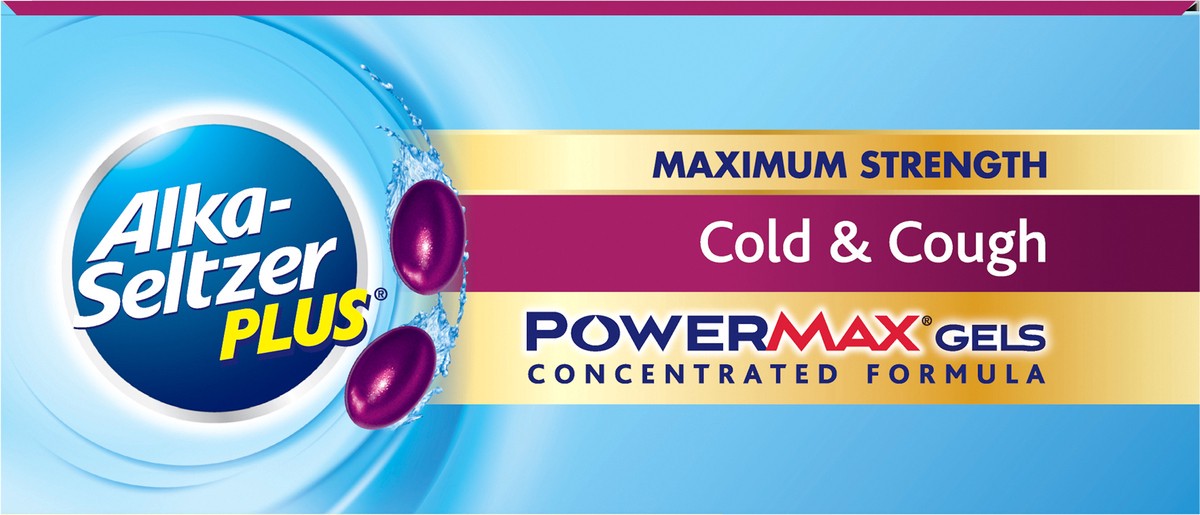 slide 3 of 8, Alka-Seltzer Cold & Cough Powermax Gels, 24 ct