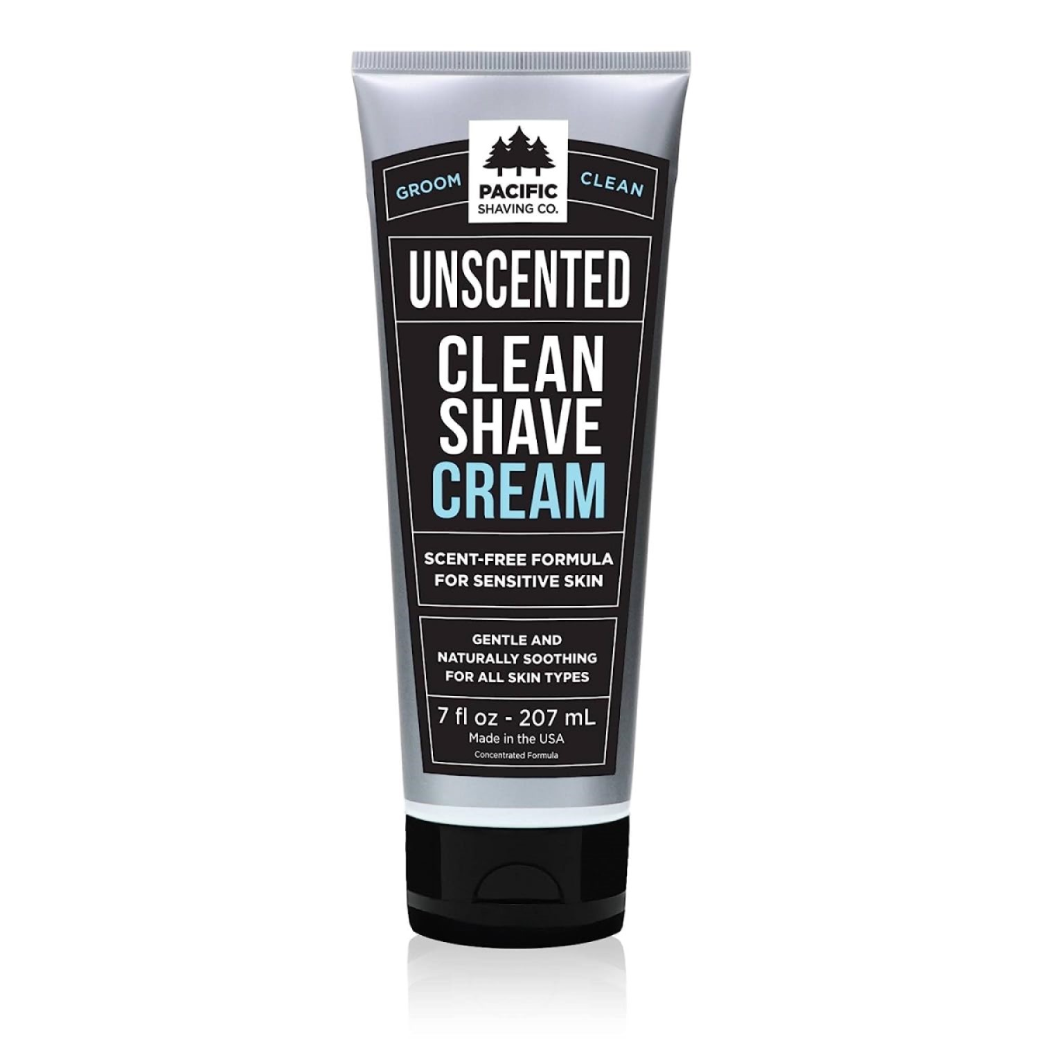slide 1 of 1, Pacific Shaving Clean Shave Cream 7 fl oz Unscented, 7 fl oz