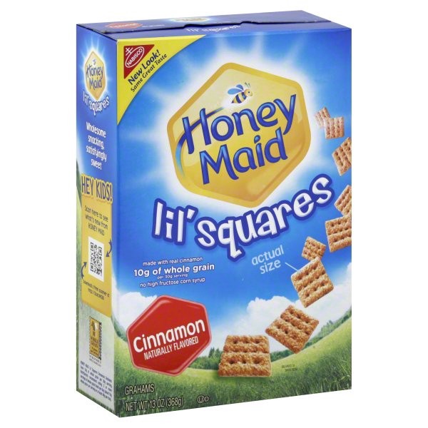 slide 1 of 4, Honey Maid Lil Squares Cinnamon, 13 oz