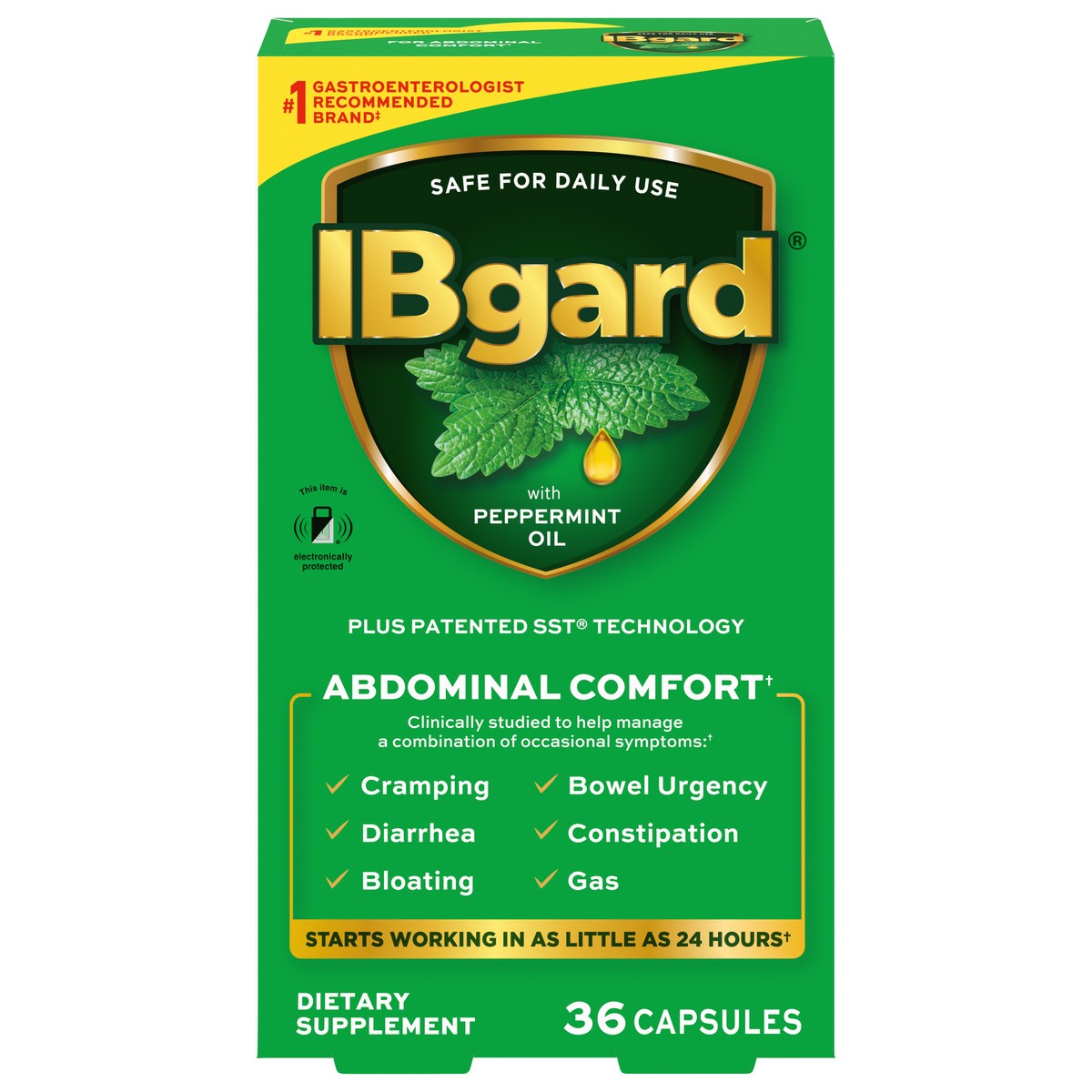 slide 1 of 9, IBGARD DIETARY SUPPLEMENT Carton Clear Capsules 36 ct, 36 ct