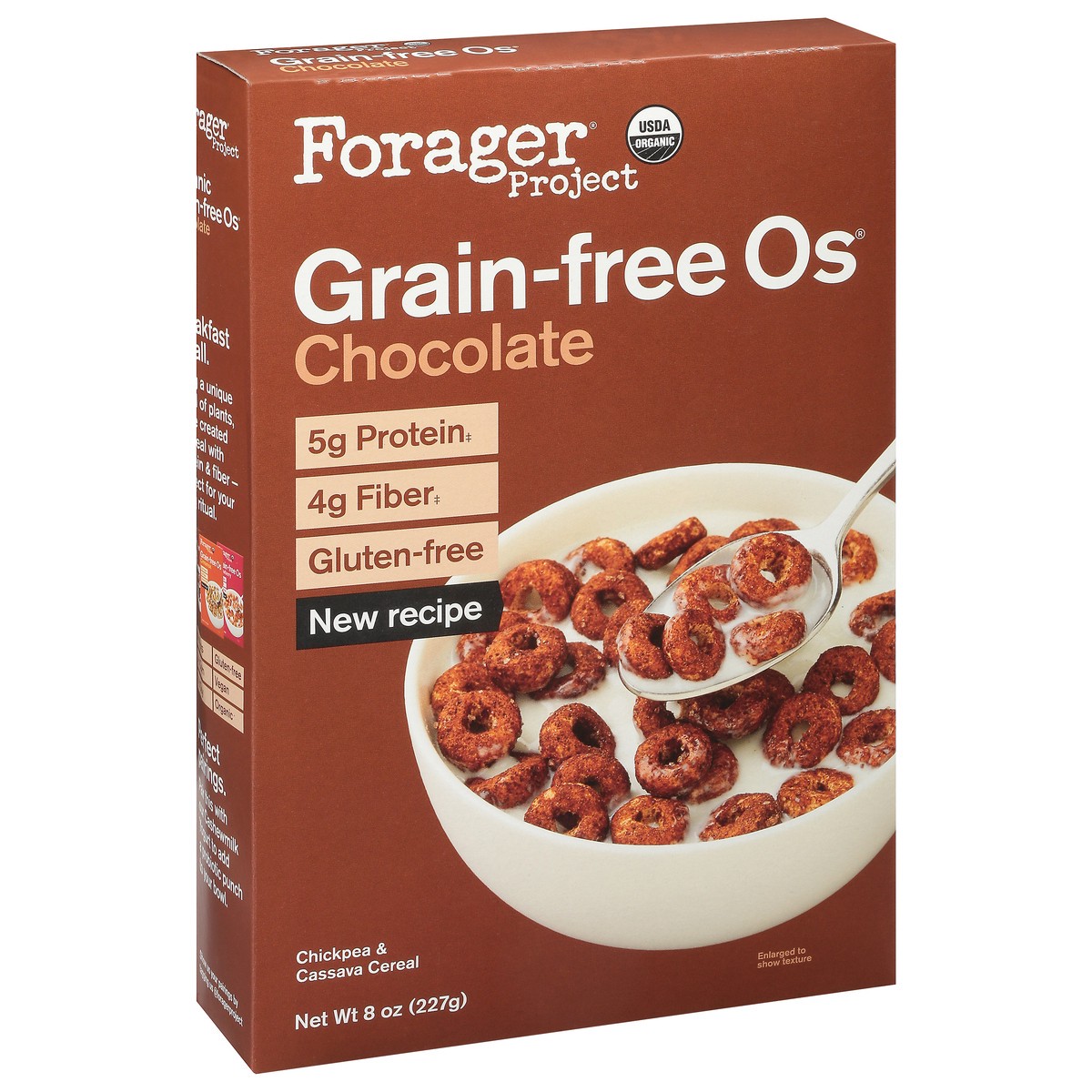 slide 2 of 9, Forager Project Grain-Free Os Chocolate Cereal 8 oz, 8 oz