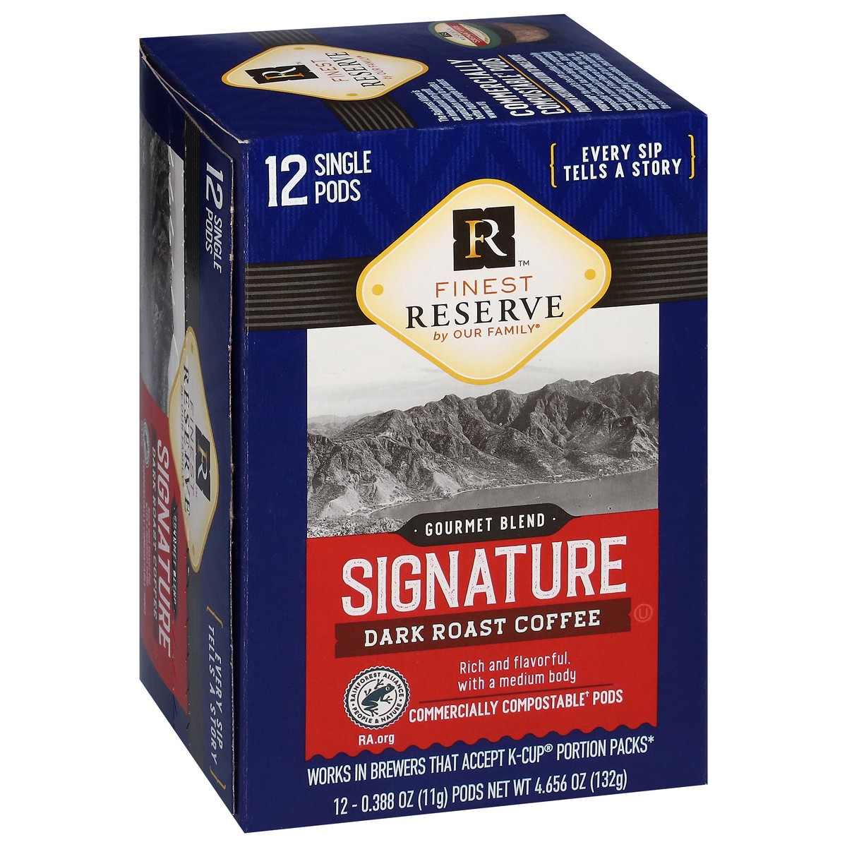 slide 4 of 4, Finest Reserve Dark Roast Gourmet Blend Signature Coffee K-Cup Pods 12 ea, 12 ct