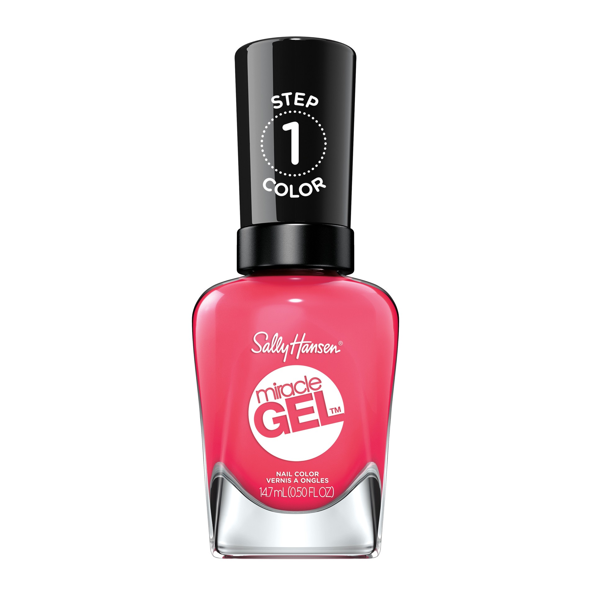 slide 1 of 3, Sally Hansen Miracle Gel Nail Polish, Electric Pop, 0.5 fl oz, 14.70 mL