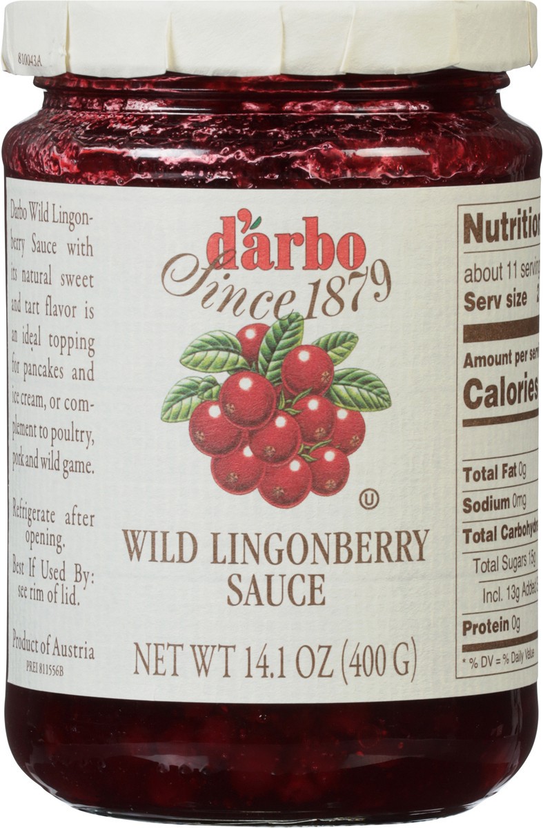 slide 6 of 13, d'Arbo Wild Lingonberry Sauce 14.1 oz, 14.1 oz