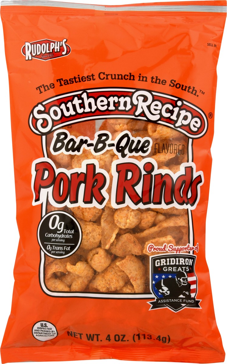 slide 9 of 11, Southern Recipe Pork Rinds Bar-b-que Flavored, 4 oz