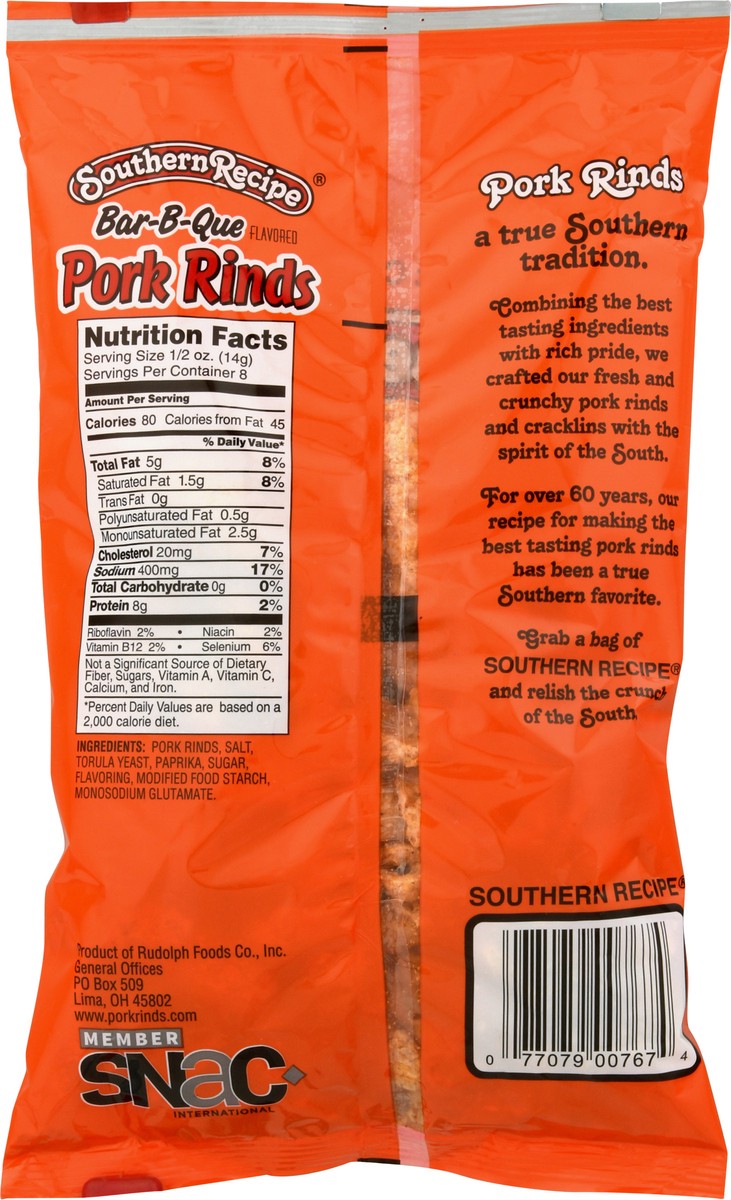 slide 10 of 11, Southern Recipe Pork Rinds Bar-b-que Flavored, 4 oz