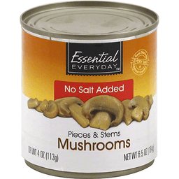 slide 1 of 1, Essential Everyday Essevrydy Mushrooms P&S No Salt, 4 oz