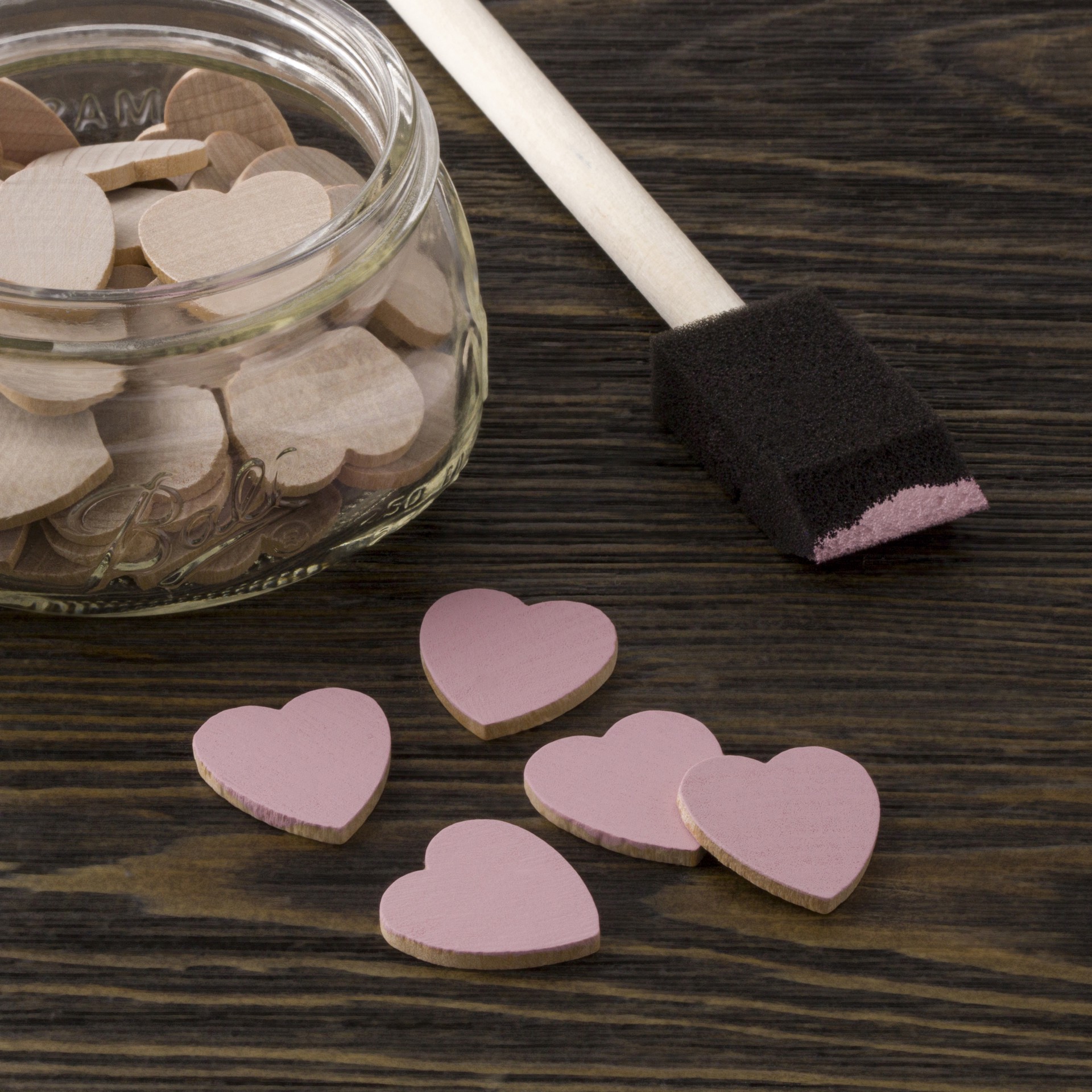 slide 2 of 2, Wood Hearts By Make Market, 1 in