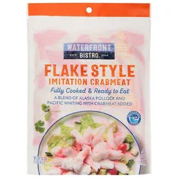 Waterfront Bistro Crabmeat Imitation Flake Style Fully Cooked - 16 Oz