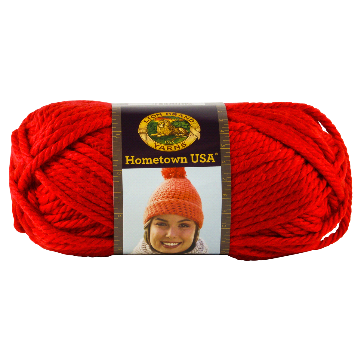 slide 1 of 3, Lion Brand Yarn Hometown USA Cincinnati Red, 64 yd