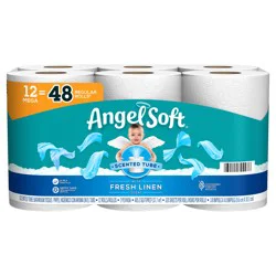 Angel Soft Mega Rolls Fresh Linen Scent 2-Ply Toilet Paper - 12 ct