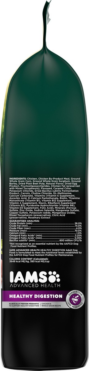 slide 6 of 9, IAMS Advanced Health Adult Healthy Digestion Dry Dog Food With Real Chicken, 6 Lb. Bag, 6 lb