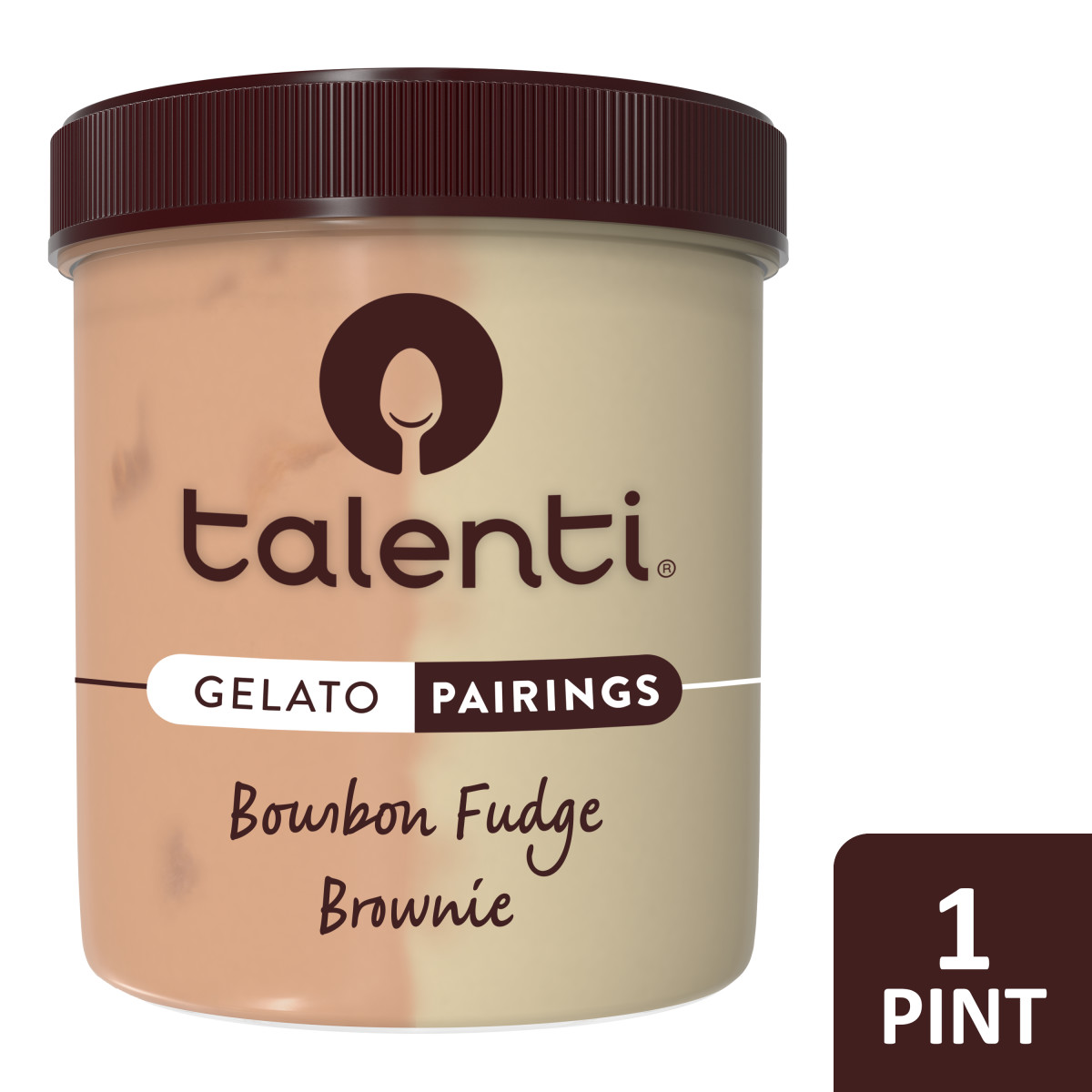 slide 1 of 4, Talenti Gelato Pairings Bourbon Fudge Brownie, 1 PT, 16 oz