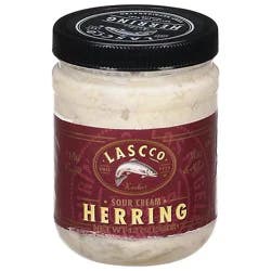 Lascco Premium Herring Fillet Sour Cream - 12 Oz