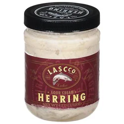Lascco Premium Herring Fillet Sour Cream - 12 Oz