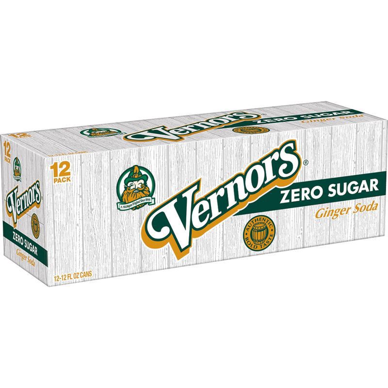 slide 7 of 7, Vernors Zero Sugar Ginger Soda- 12 ct; 12 fl oz, 1 ct