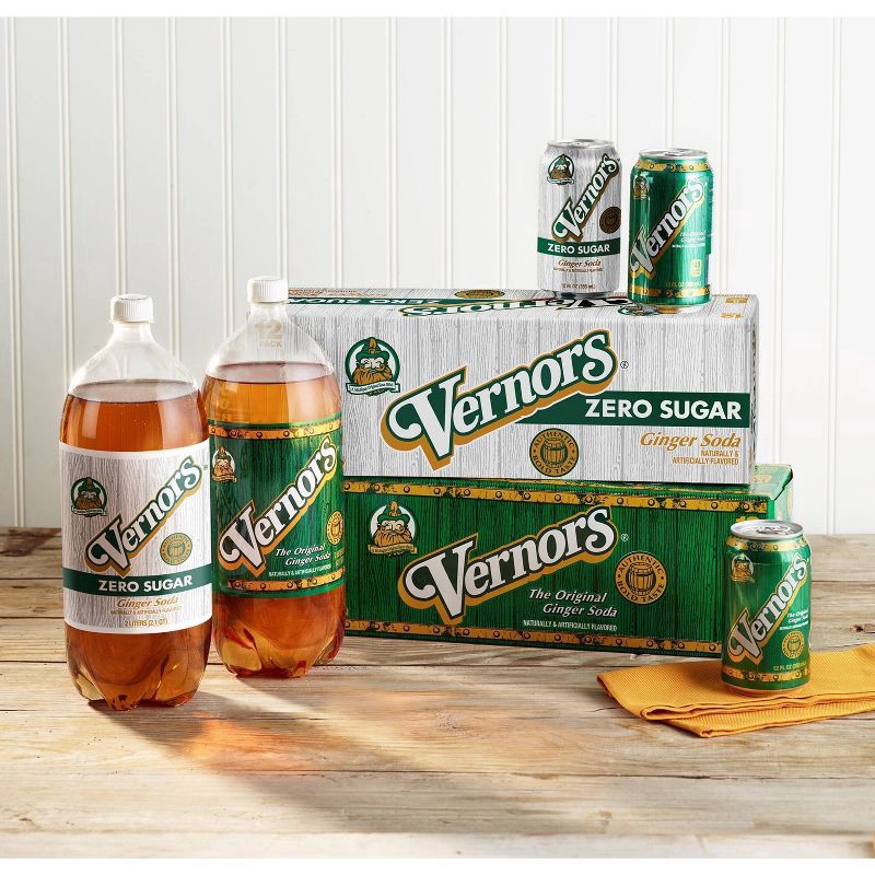 slide 3 of 7, Vernors Zero Sugar Ginger Soda- 12 ct; 12 fl oz, 1 ct