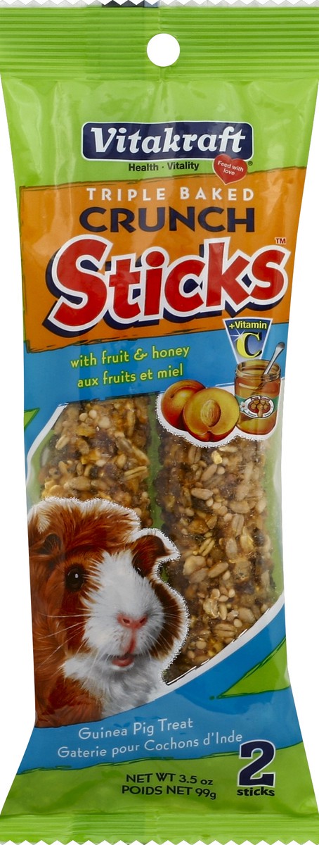 slide 2 of 3, Vitakraft Fruit & Honey Flavor Crunch Stick, 3.5 oz