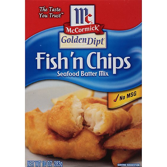 slide 1 of 8, Mccormick Golden Dipt Fish 'n Chips Seafood Batter Mix - 10 Oz, 10 oz