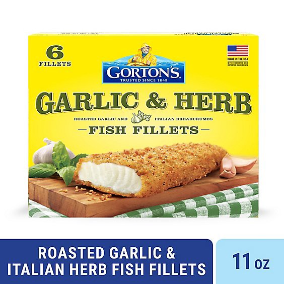 slide 1 of 8, Gorton's Roasted Garlic And Italian Herb Artisan Fish Fillets - 11 Oz, 11 oz