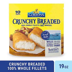 Gorton's Crunchy Breaded Fish Fillets Bag 10 Count