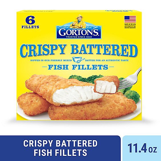 slide 1 of 8, Gorton's Crispy Battered Fish Fillets - 11.4 Oz, 11.4 oz