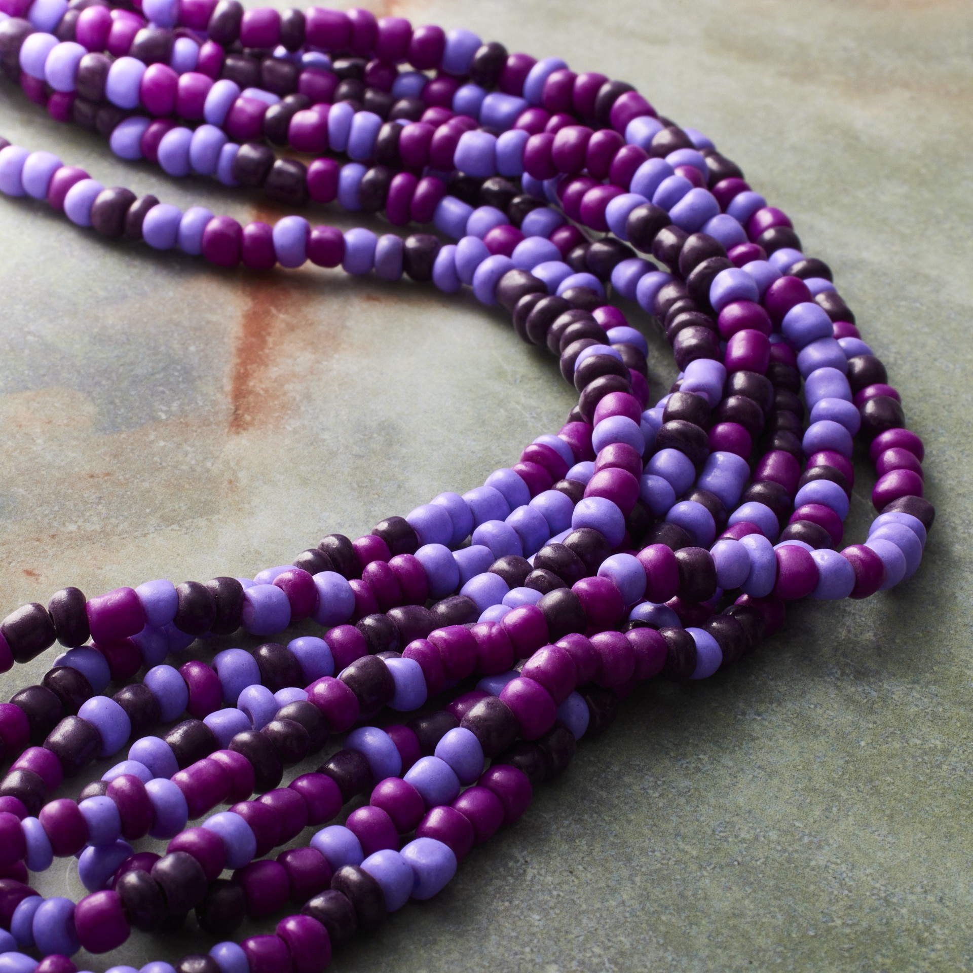 slide 2 of 3, Purple Mix Glass Seed Beads, 6/0 By Bead Landing, 6/0