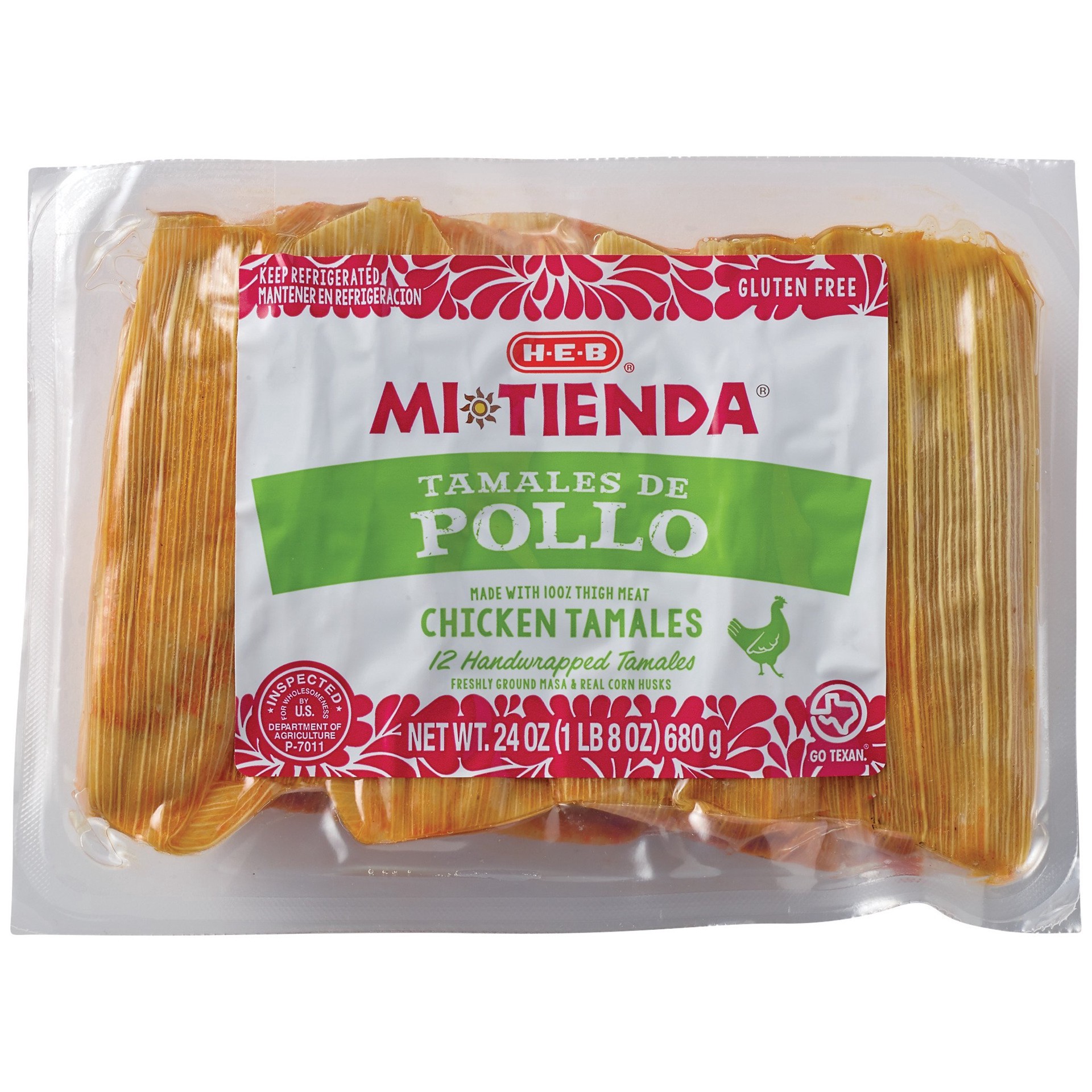 slide 1 of 1, H-E-B Mi Tienda Chicken Tamales de Pollo, 12 ct