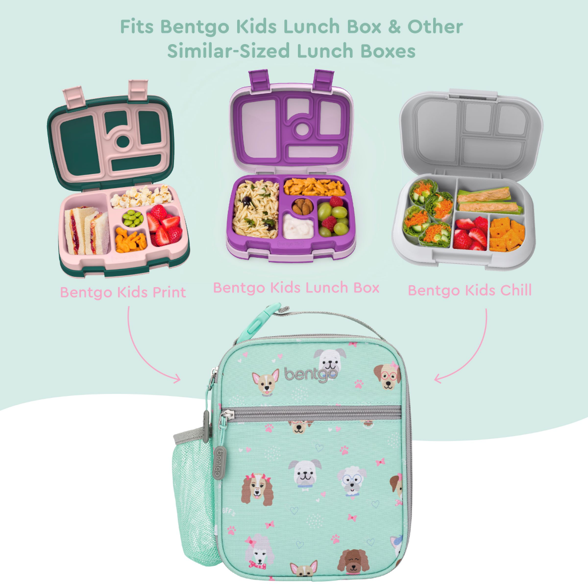 slide 2 of 4, Bentgo Kids Insulated Lunch Tote Puppy Love, 1 ct