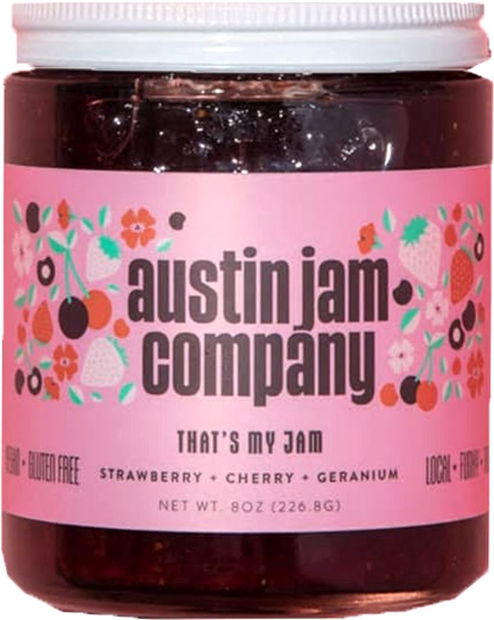 slide 1 of 1, Austin Jam Company Strawberry Cherry Geranium That's My Jam, 8 oz