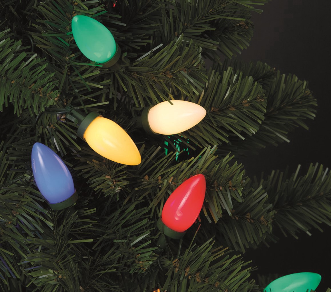 slide 7 of 9, 4ft. Pre-Lit Lakewood Spruce Artifical Christmas Tree, C7 Multicolor Led Lights By Ashland, 4 ft