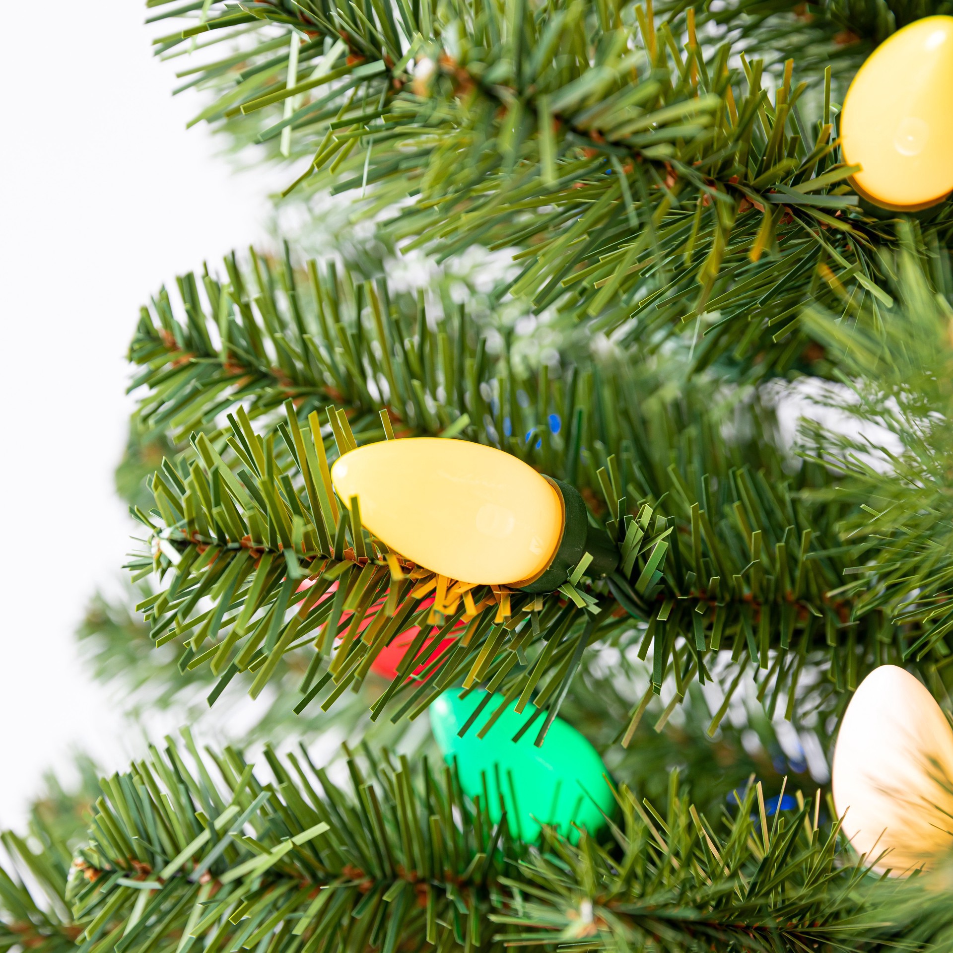 slide 2 of 9, 4ft. Pre-Lit Lakewood Spruce Artifical Christmas Tree, C7 Multicolor Led Lights By Ashland, 4 ft