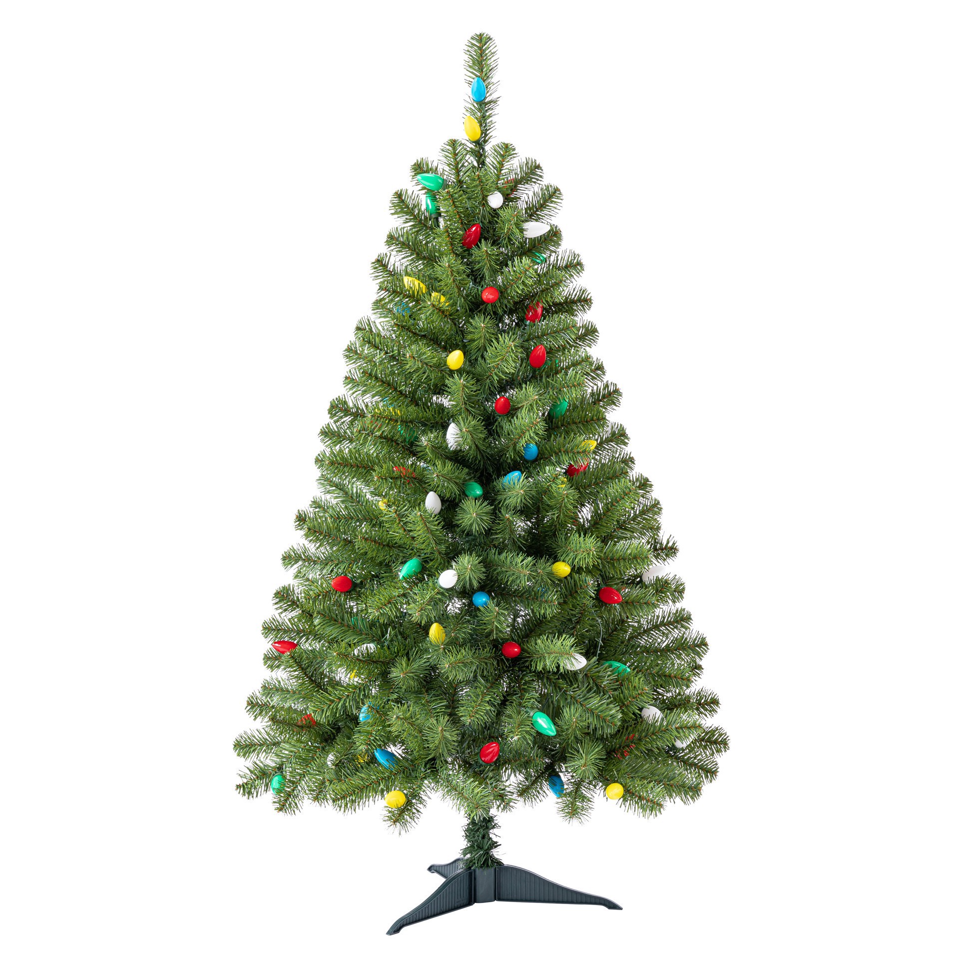 slide 3 of 9, 4ft. Pre-Lit Lakewood Spruce Artifical Christmas Tree, C7 Multicolor Led Lights By Ashland, 4 ft