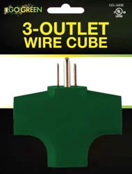 Go Green 3 Outlet Cube Adapter