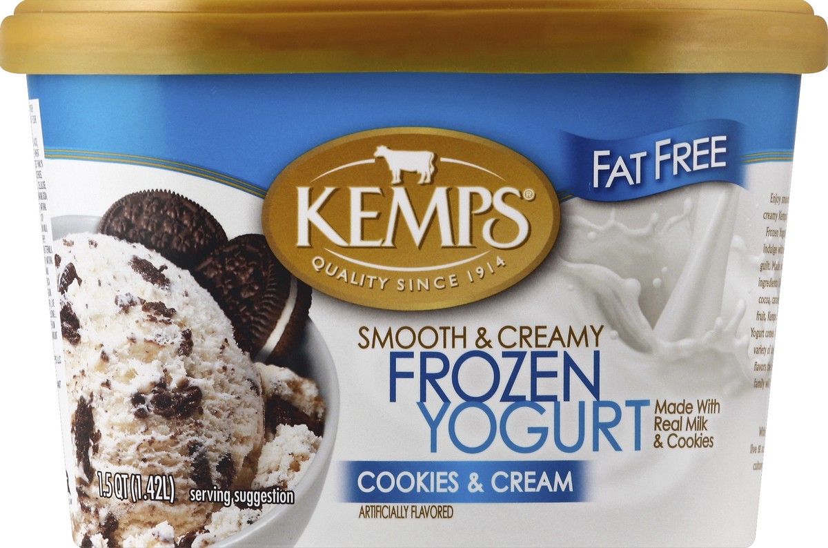 slide 4 of 4, Kemps Frozen Yogurt 1.5 qt, 1.5 qt