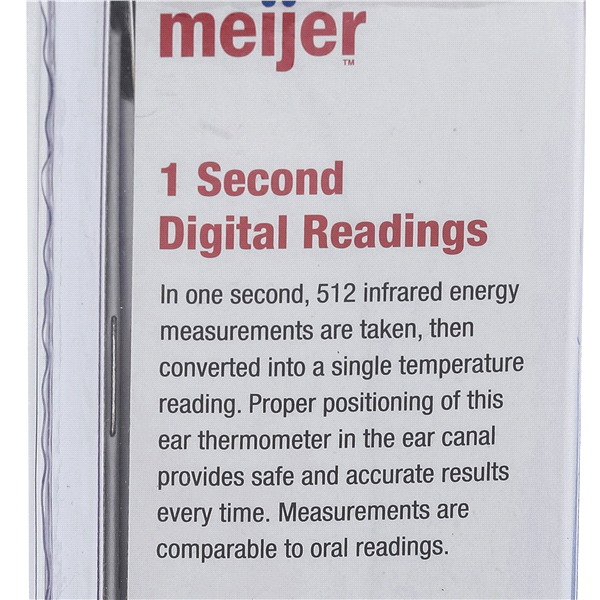 slide 4 of 9, Meijer Digital Ear Thermometer, 1 ct