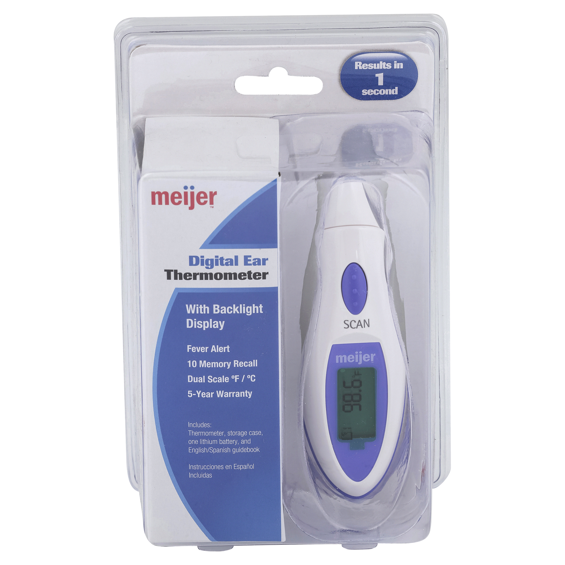 slide 1 of 3, Meijer Digital Ear Thermometer, 1 ct