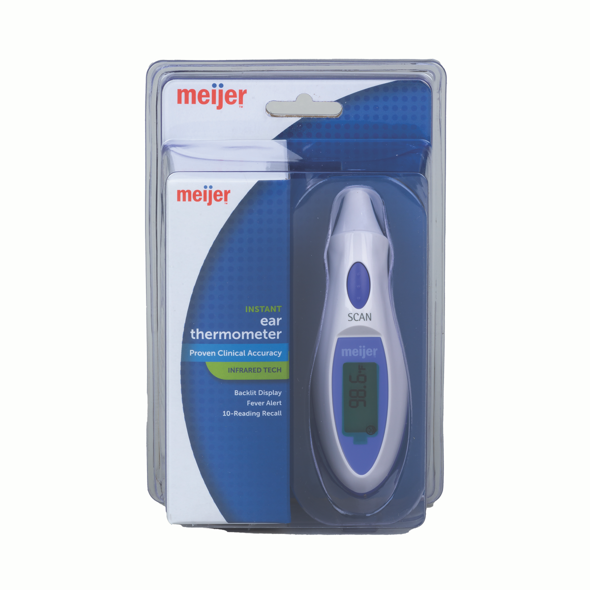 slide 1 of 9, Meijer Digital Ear Thermometer, 1 ct