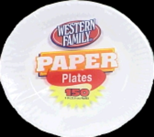 slide 1 of 1, Western Family Paper Plates, 150 ct