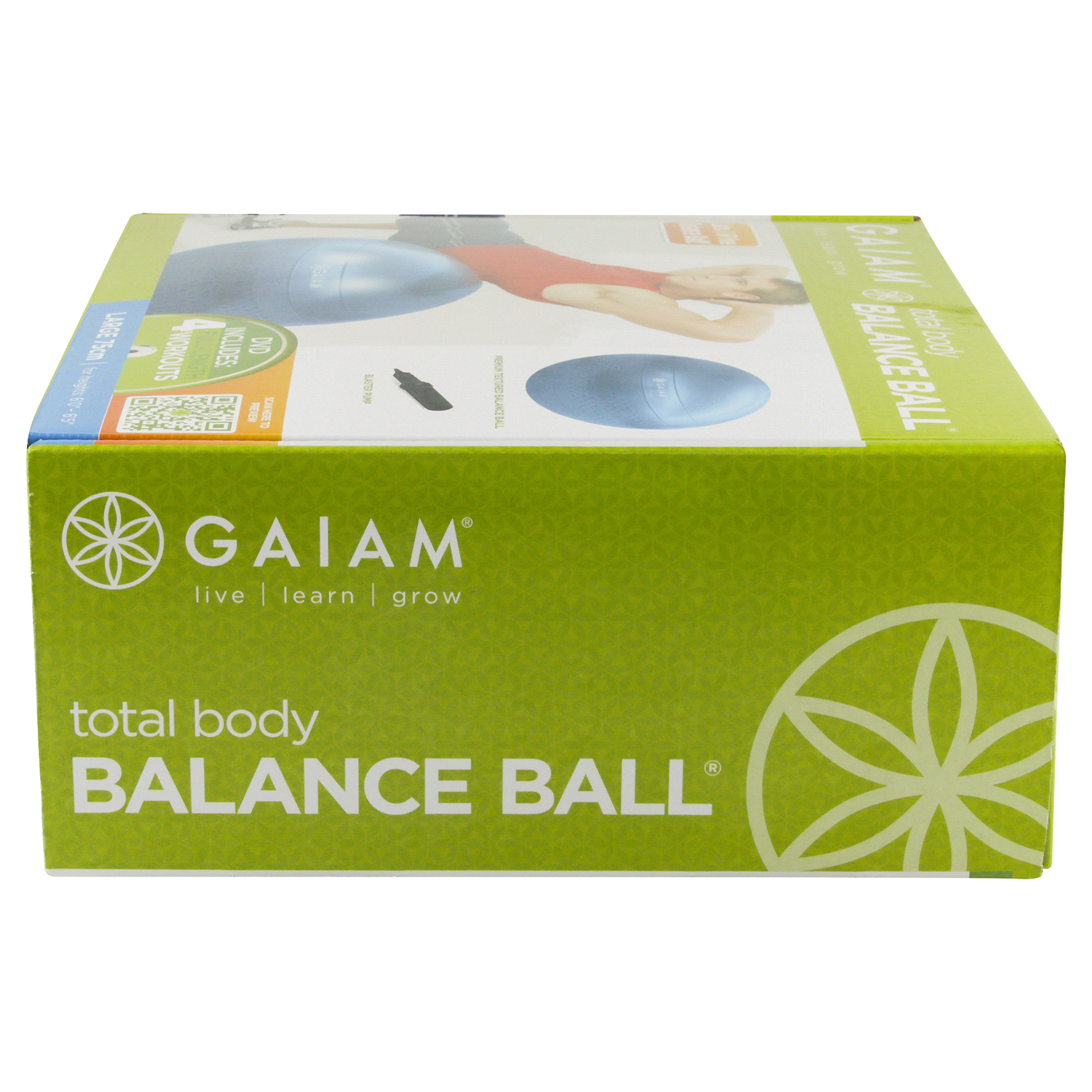 slide 3 of 4, Gaiam Total Body 75cm Balance Ball Kit, 1 ct