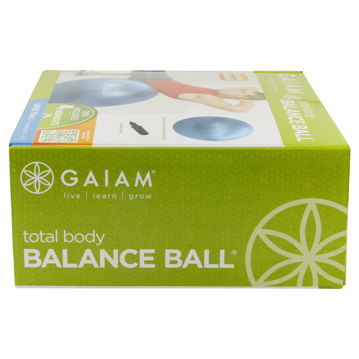 slide 3 of 6, Gaiam Total Body 75cm Balance Ball Kit, 1 ct
