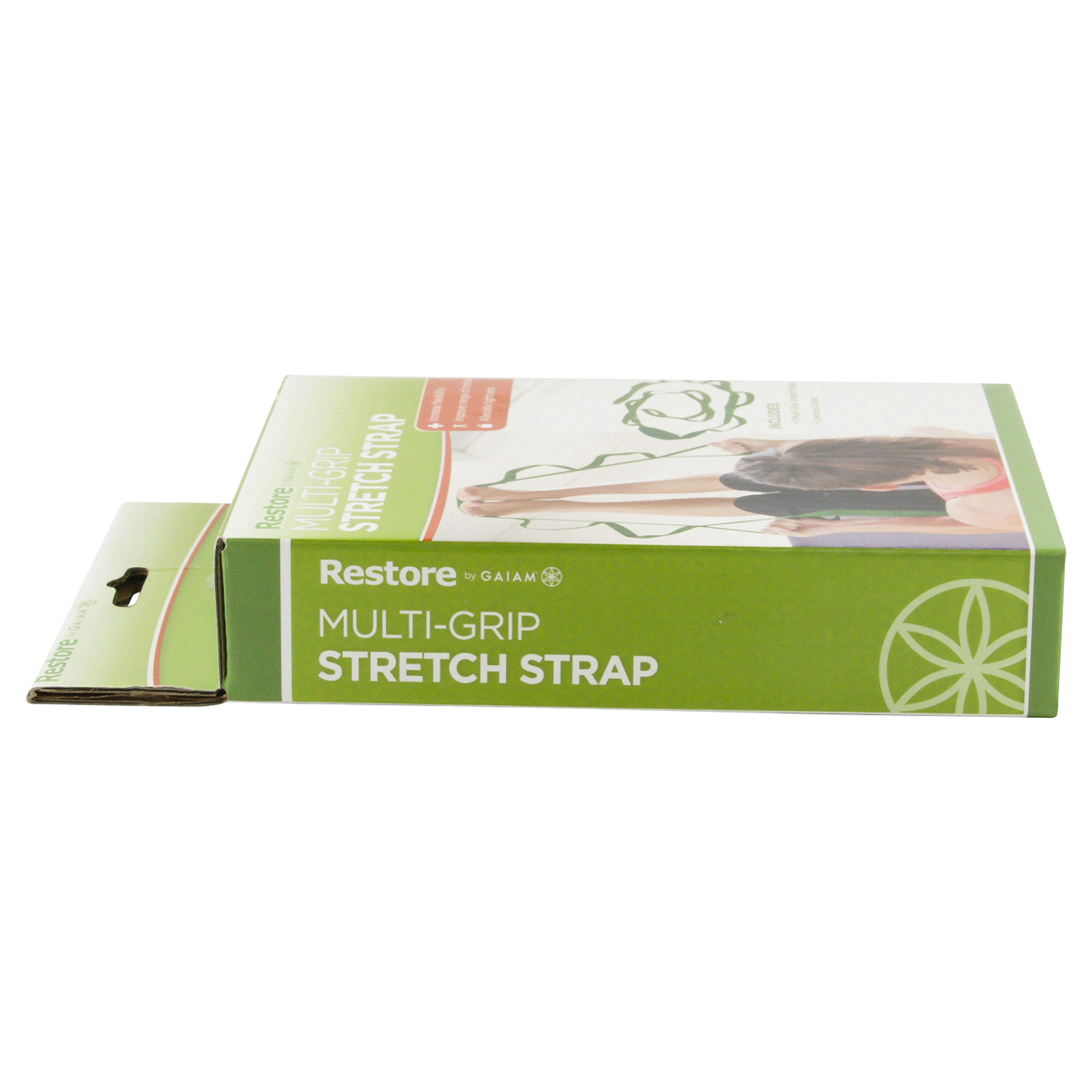 slide 3 of 5, Gaiam Restore Multi-Grip Stretch Strap, 1 ct