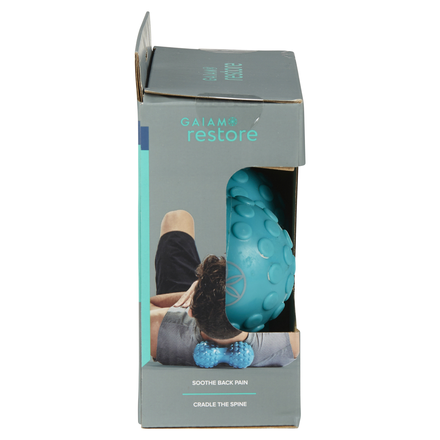 slide 2 of 5, Gaiam Restore Dual-Zone Back Massage Roller, 1 ct