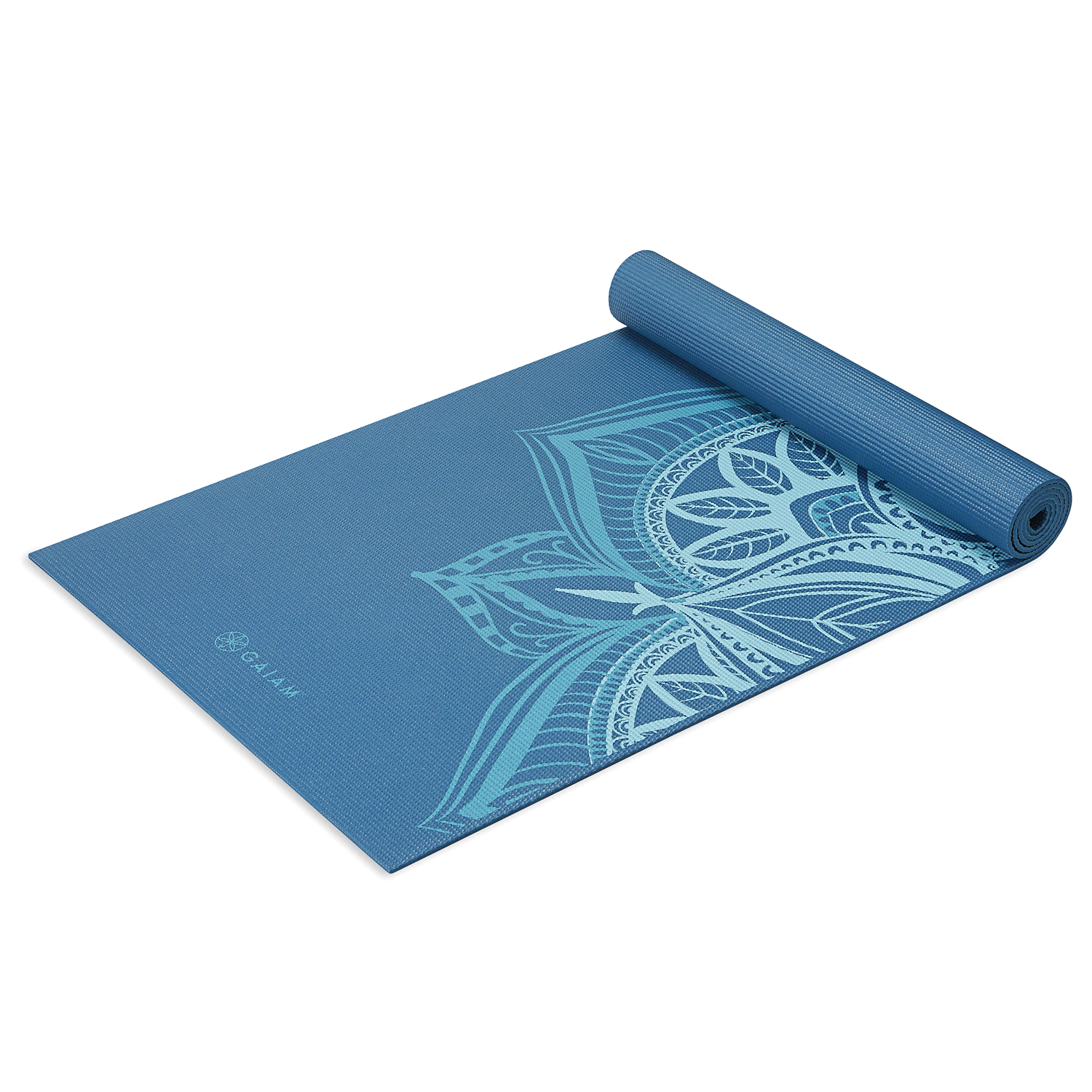 slide 2 of 3, Gaiam Indigo Printed Yoga Mat (6mm), 1 ct
