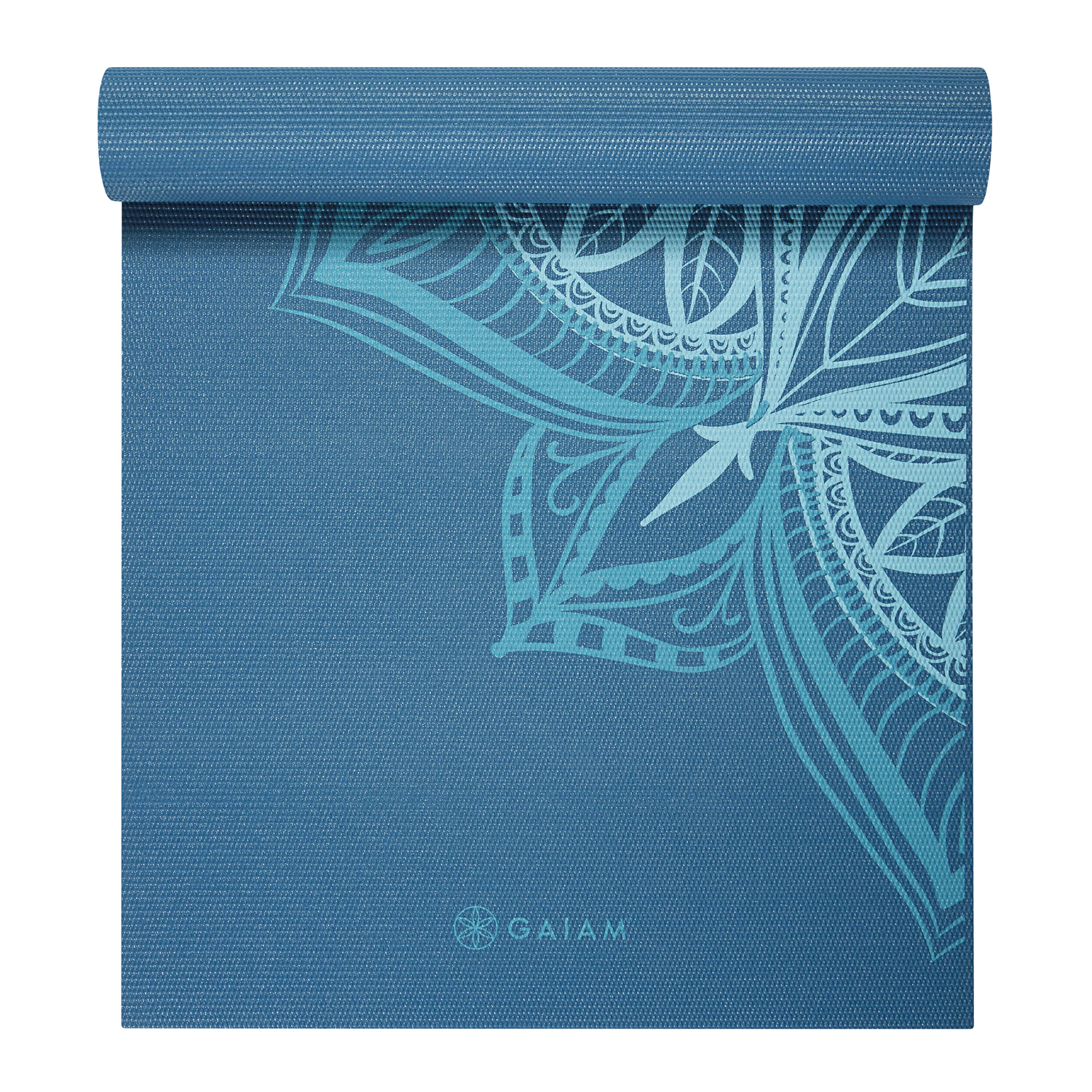slide 1 of 3, Gaiam Indigo Printed Yoga Mat (6mm), 1 ct