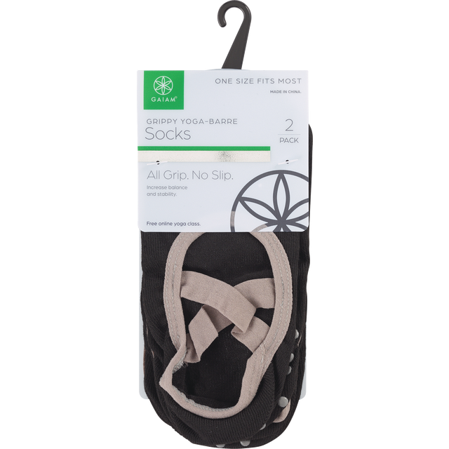 slide 1 of 1, Gaim Grippy Yoga-Barre Socks 2Pk, 1 ct