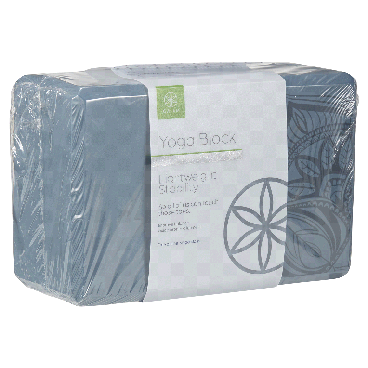 slide 4 of 5, GAIAM Blue Shadow Point Yoga Block, 1 ct