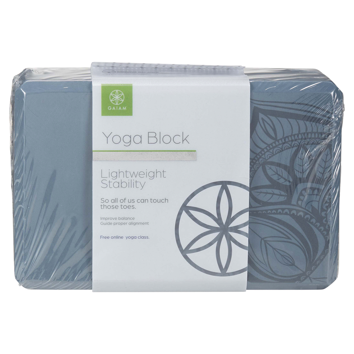 slide 1 of 5, GAIAM Blue Shadow Point Yoga Block, 1 ct